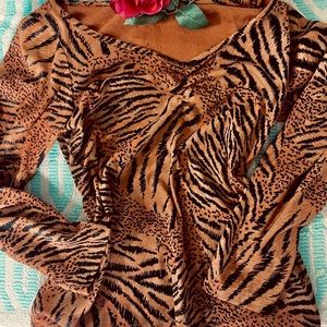 Vintage animal print top
